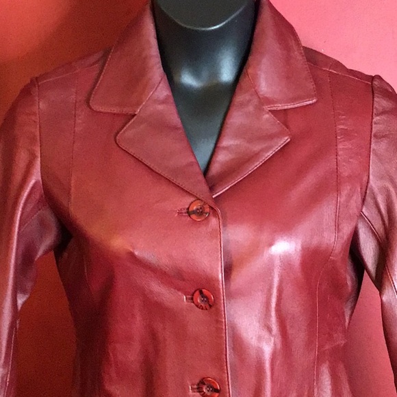 TRIBECA STUDIO LEATHER BLAZER SIZE PS* - Picture 2 of 6
